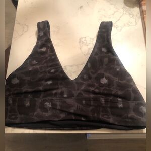 lululemon athletica Black Leopard Print Bra